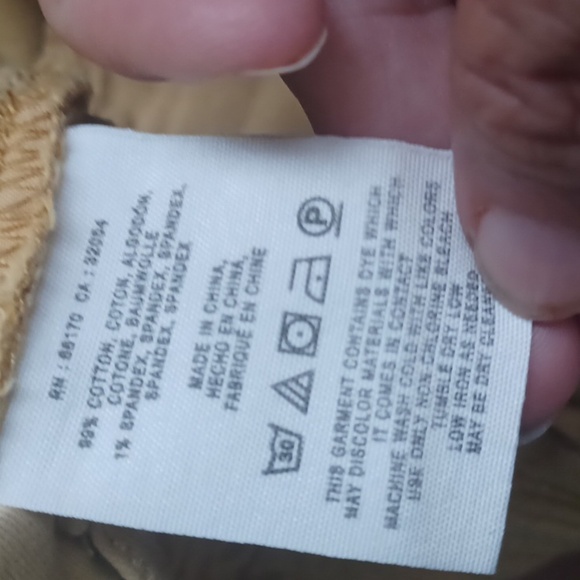 Pilcro and the Letterpress Anthropologie Mustard Yellow khaki pants, sz 26 - Picture 11 of 13